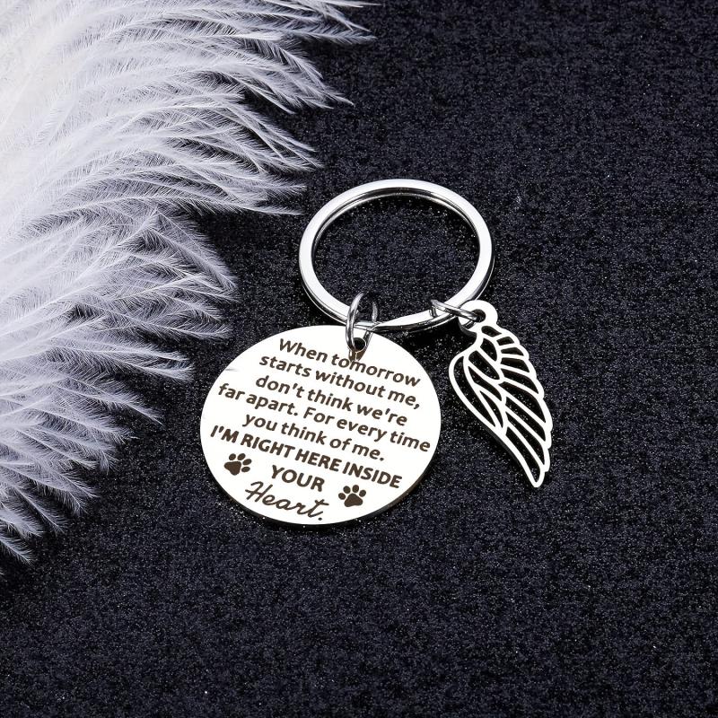 Dog Memorial Keychain Remembrance Gift Bereavement Pet Loss Puppy Sympathy