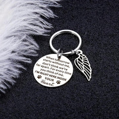Dog Memorial Keychain Remembrance Gift Bereavement Pet Loss Puppy Sympathy