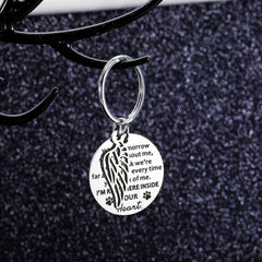 Dog Memorial Keychain Remembrance Gift Bereavement Pet Loss Puppy Sympathy