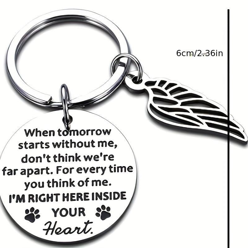 Dog Memorial Keychain Remembrance Gift Bereavement Pet Loss Puppy Sympathy