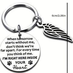 Dog Memorial Keychain Remembrance Gift Bereavement Pet Loss Puppy Sympathy