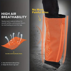 Fine Mesh Fly Boots Non-Slip Horse Leggings