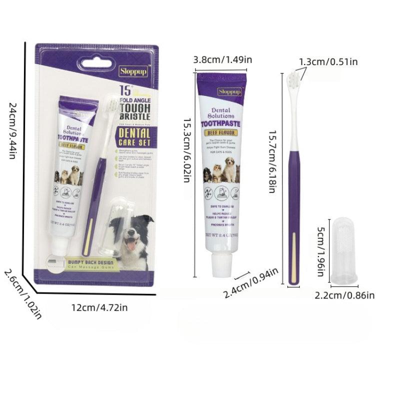 Beef Flavor Pet Toothpaste & Toothbrush Set