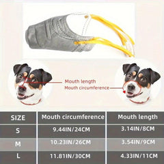 3pcs Dog Muzzles Reusable & Breathable Adjustable Dustproof Face Mask