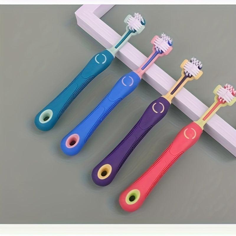 Three Head Pet Toothbrush Dog Cat Oral Cleaning Supplies
