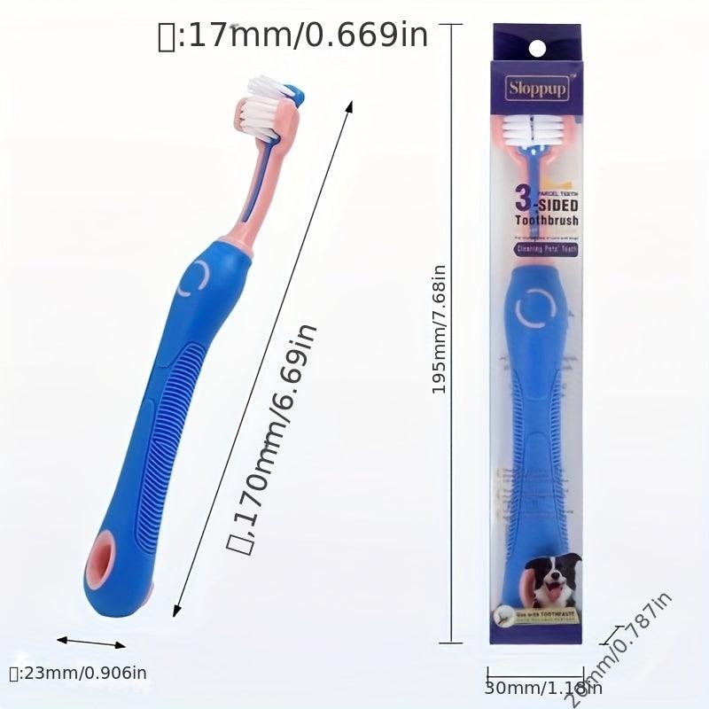 Three Head Pet Toothbrush Dog Cat Oral Cleaning Supplies