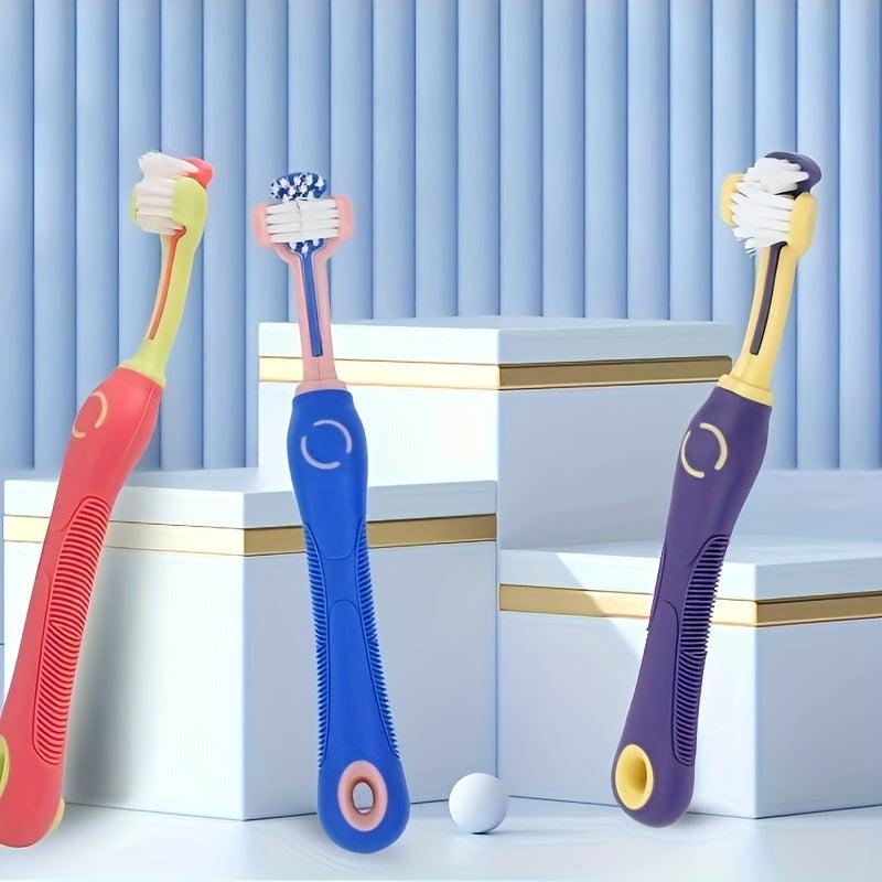 Three Head Pet Toothbrush Dog Cat Oral Cleaning Supplies