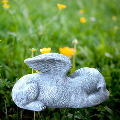 Angel Wings Cat Memorial Statue for Remembrance and Comfort