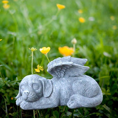 Angel Wings Cat Memorial Statue for Remembrance and Comfort