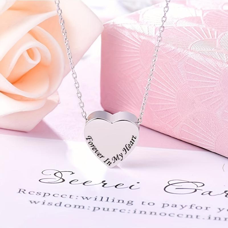 Heart Cremation Necklace Urn Men Women