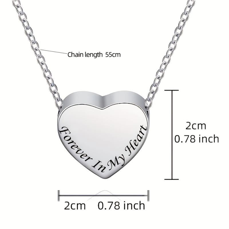 Heart Cremation Necklace Urn Men Women