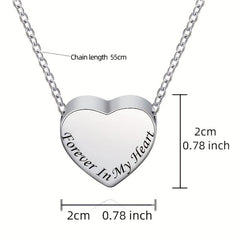 Heart Cremation Necklace Urn Men Women