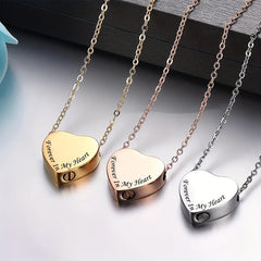 Heart Cremation Necklace Urn Men Women