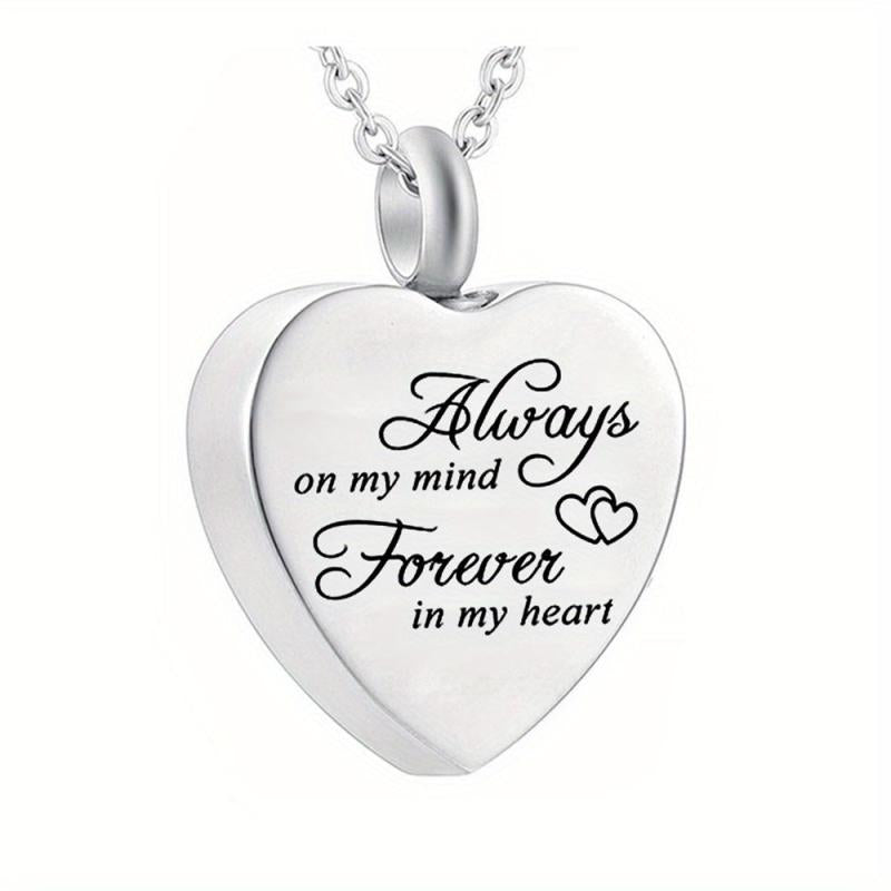 Heart Pendant Cremation Urn Necklace for Cats and Dogs