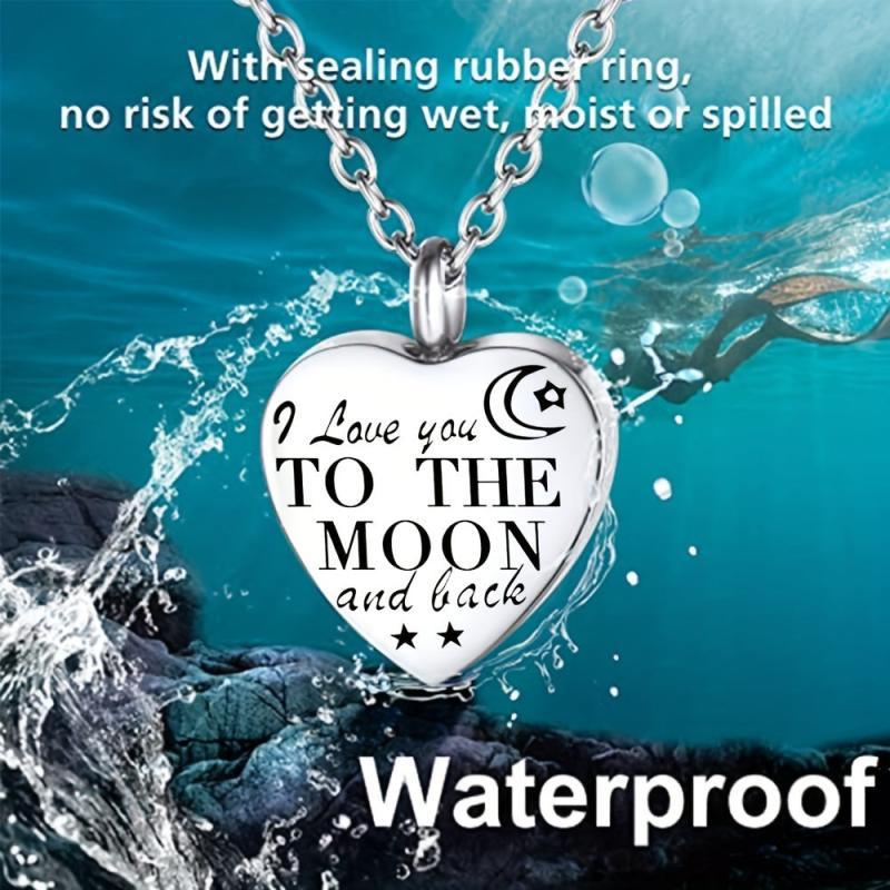 Heart Pendant Cremation Urn Necklace for Cats and Dogs