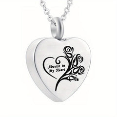 Heart Pendant Cremation Urn Necklace for Cats and Dogs
