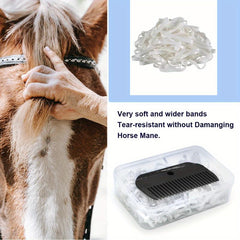 Silicone Rubber Bands & Comb Set for Horses