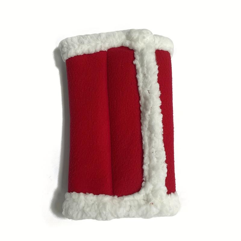 Christmas Horse Leg Sleeve Bubble Fleece Winter Warm Protector