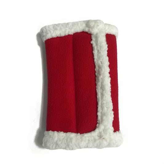 Christmas Horse Leg Sleeve Bubble Fleece Winter Warm Protector