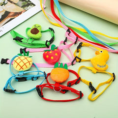 Cartoon Fruit Rabbit Chest Strap Pet Traction Rope