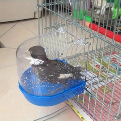 Transparent Birdcage Bathtub for Cockatoos and Parakeets