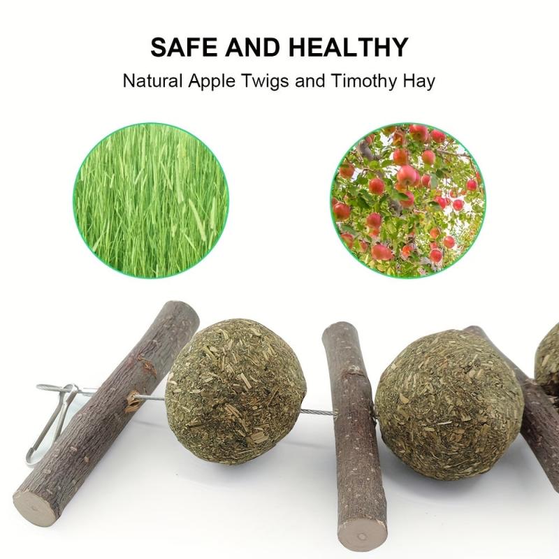 Small Animal Hanging Chew Toy for Dental Health and Boredom Reduction