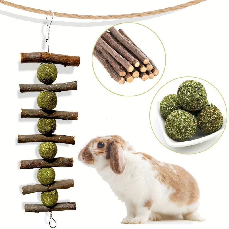Small Animal Hanging Chew Toy for Dental Health and Boredom Reduction