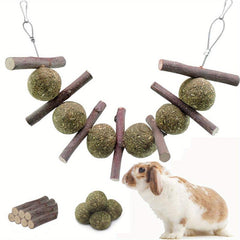 Small Animal Hanging Chew Toy for Dental Health and Boredom Reduction
