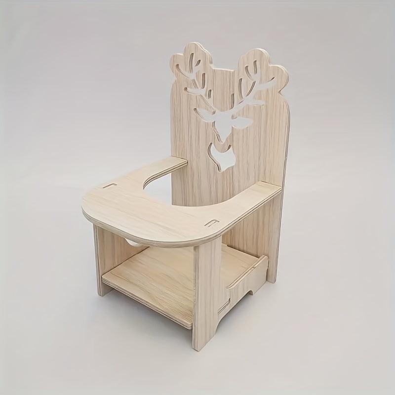 Hamster Dining Chair Set Toy Small Animal Pet Wooden Baby Chair