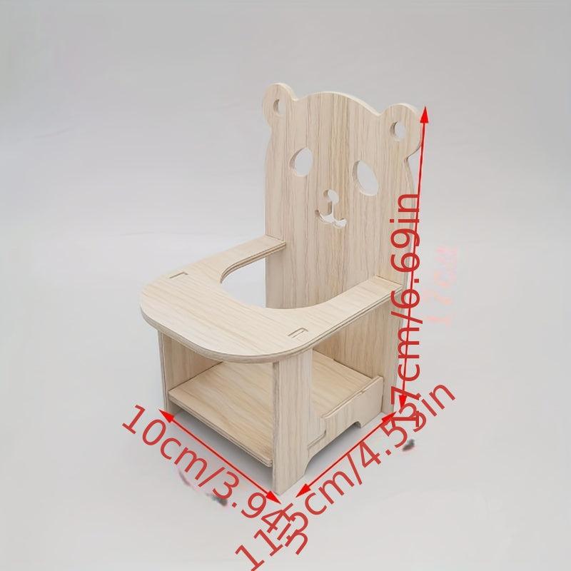 Hamster Dining Chair Set Toy Small Animal Pet Wooden Baby Chair