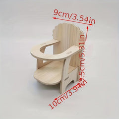 Hamster Dining Chair Set Toy Small Animal Pet Wooden Baby Chair