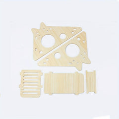 Wooden Hamster House with Ladder and Slide Hideout Toy for Small Animals