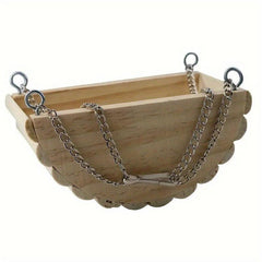 Hamster Wooden Swing Toy Hanging Bed Gerbil Mouse Dwarf Hamster Supplies