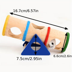 Rainbow Hamster House with Seasaw Swing Toy