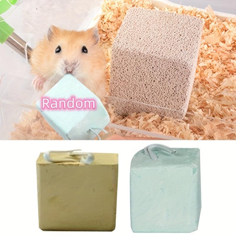 Small Pet Teeth Grinding Stone Mineral Cube Hang Toy