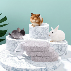 3pcs Hamster Natural Mineral Molar Stones Dental Care Toy For Small Pets