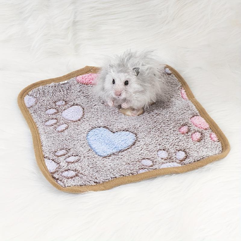 Pet Cartoon Print Mat Blanket for Small Animals Rabbit Guinea Pig Hamster