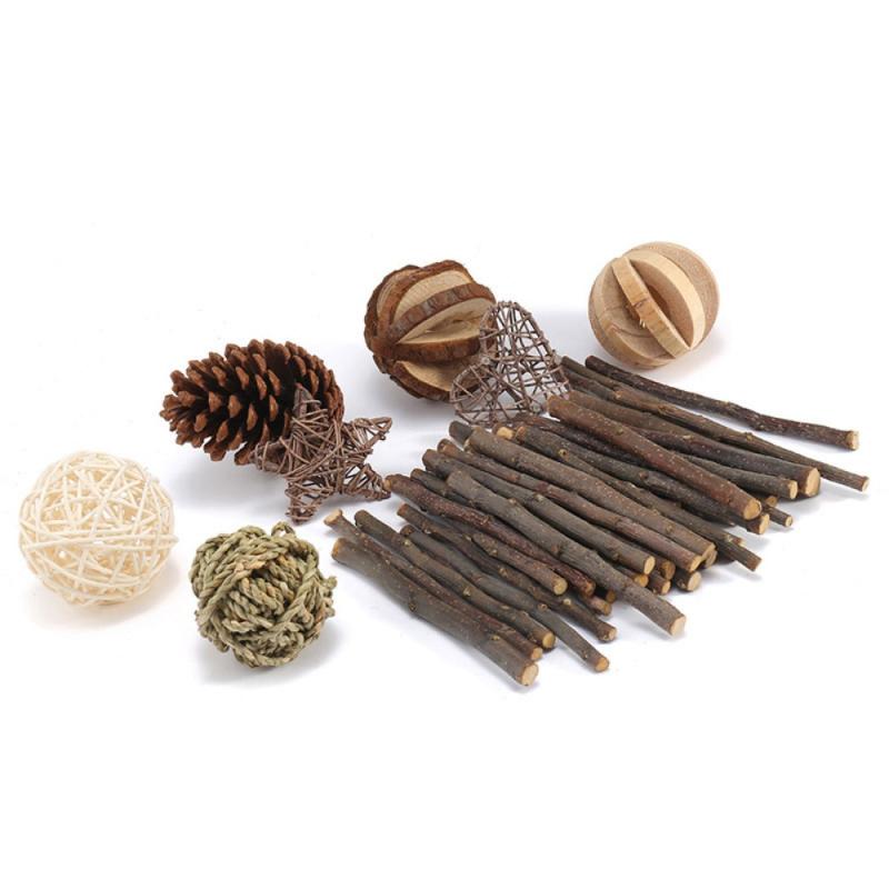 Wooden Hamster Tunnel Toy Forest Hollow Trunk Chew Toy