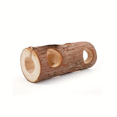 Wooden Hamster Tunnel Toy Forest Hollow Trunk Chew Toy