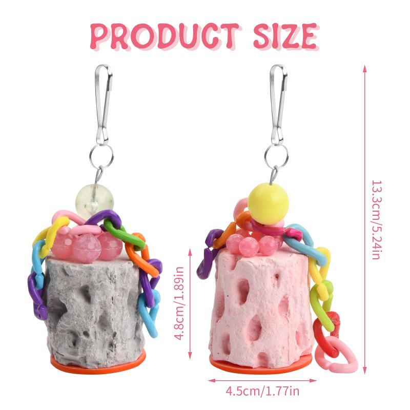 2pcs Parrot Chew Toys Natural Bird Beak Calcium Treats