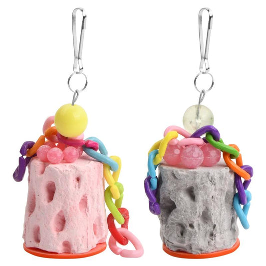2pcs Parrot Chew Toys Natural Bird Beak Calcium Treats