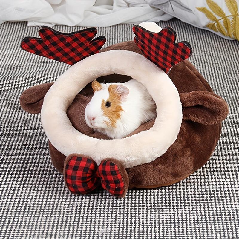 Cozy Brown Deer Shaped Nest Bed for Small Pets