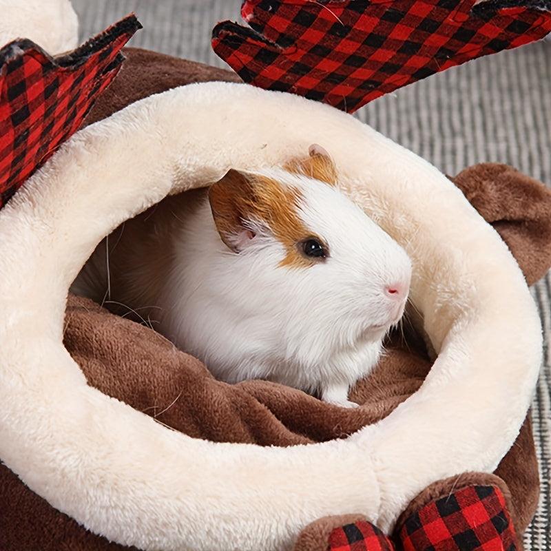 Cozy Brown Deer Shaped Nest Bed for Small Pets