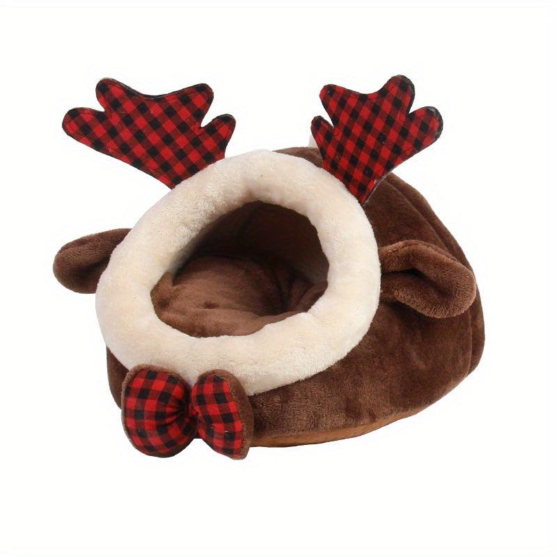 Cozy Brown Deer Shaped Nest Bed for Small Pets