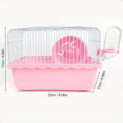 Portable Hamster Cage with Feeding Box for Small Animals