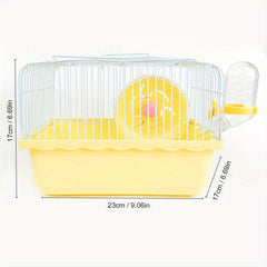 Portable Hamster Cage with Feeding Box for Small Animals