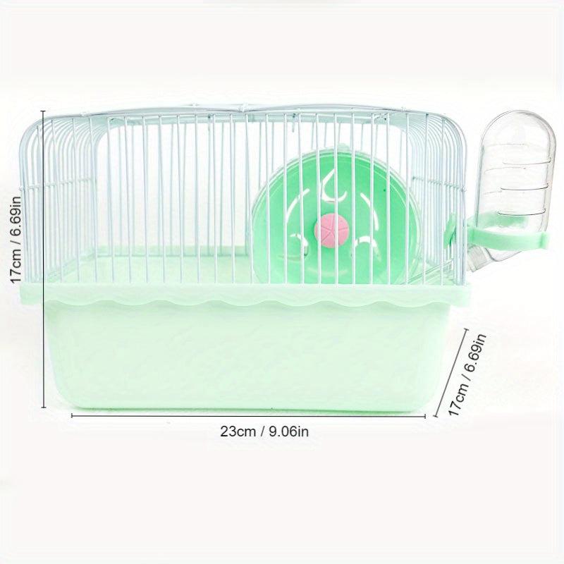 Portable Hamster Cage with Feeding Box for Small Animals