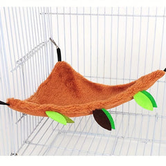 Small Pet Hanging Nest Hamster Hammock Leaf Tube Parrot Swing Squirrel Plush