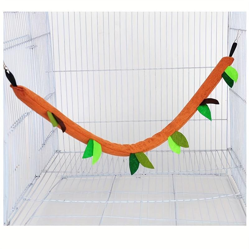 Small Pet Hanging Nest Hamster Hammock Leaf Tube Parrot Swing Squirrel Plush