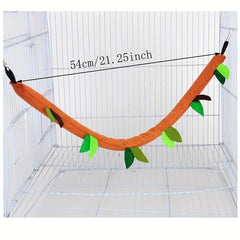 Small Pet Hanging Nest Hamster Hammock Leaf Tube Parrot Swing Squirrel Plush